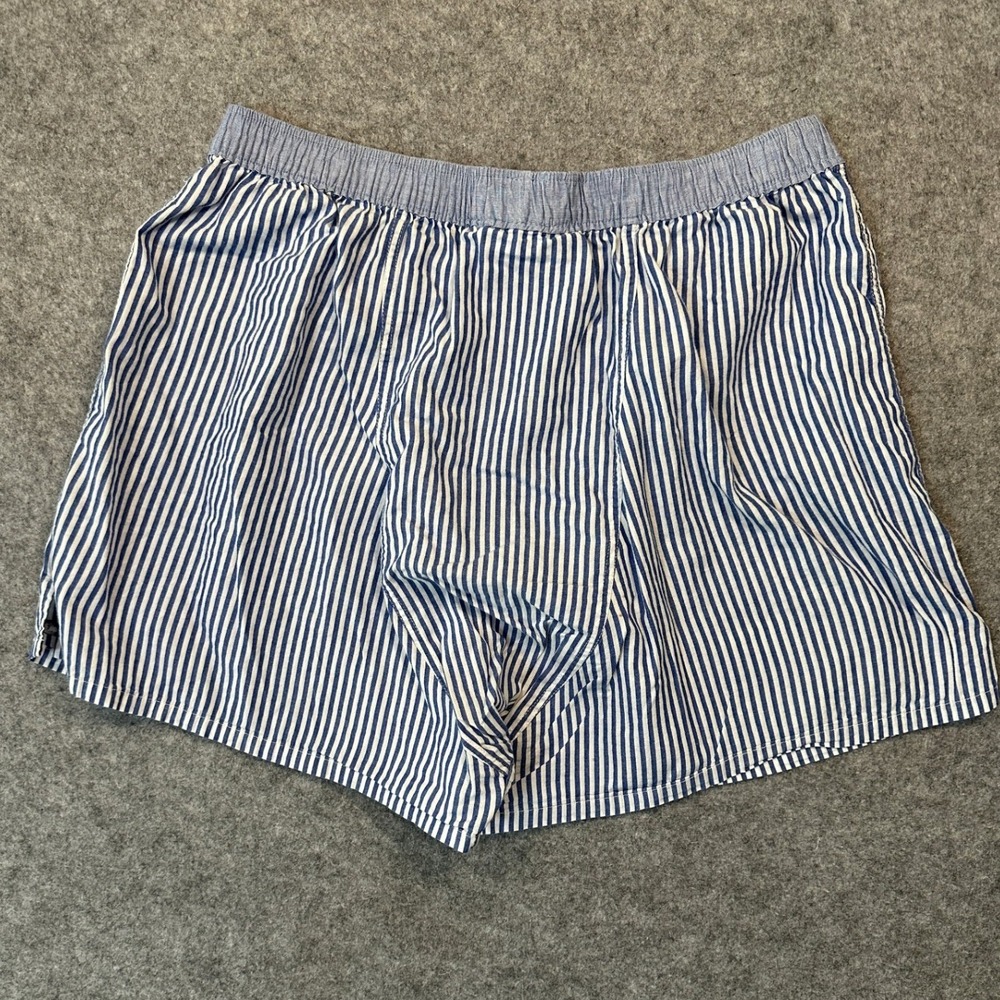 Tommy Hilfiger Striped Boxer Shorts Large Blue White Cotton Classic Underwear - Picture 2 of 7